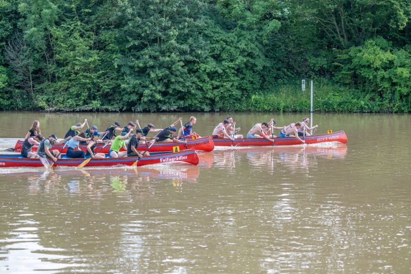 Zieleinlauf beim Esslinger Canadier Cup 2024